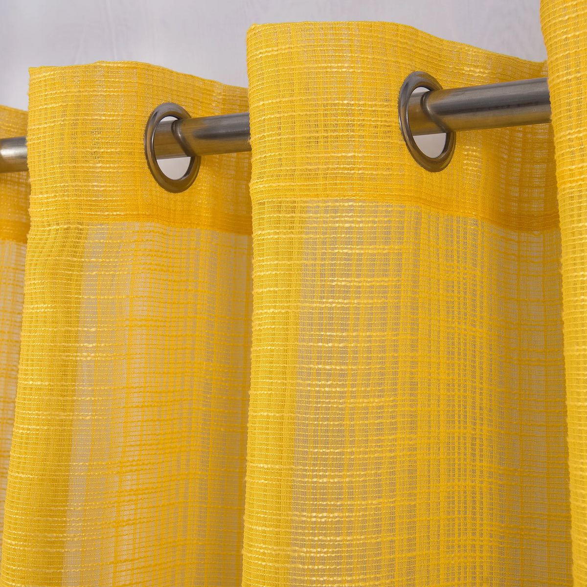 Curtain Club 2-Piece Window Curtains Set, 52X90 in Solid Color Slub Yarn Artificial Fabric, Lightweight Airy Gauze Light Filtering Grommet Top Premium Decorative for Living Room, Bedroom L12