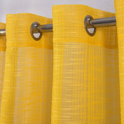 Curtain Club 2-Piece Window Curtains Set, 52X90 in Solid Color Slub Yarn Artificial Fabric, Lightweight Airy Gauze Light Filtering Grommet Top Premium Decorative for Living Room, Bedroom L12