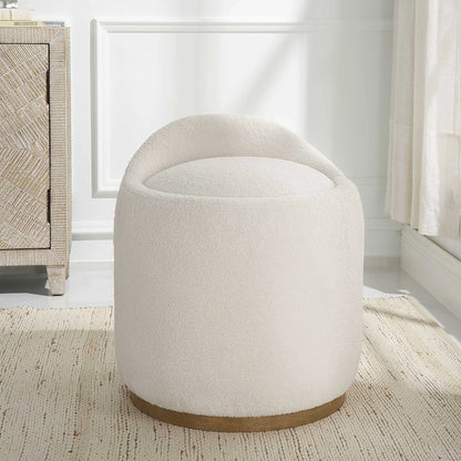 Swivel Sheepskin Ottoman