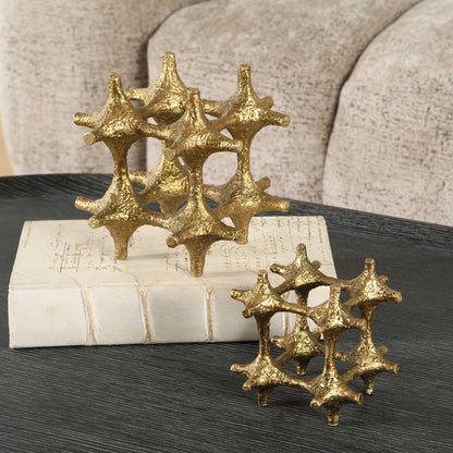 Antique Brass Sculptures, Set of 2
