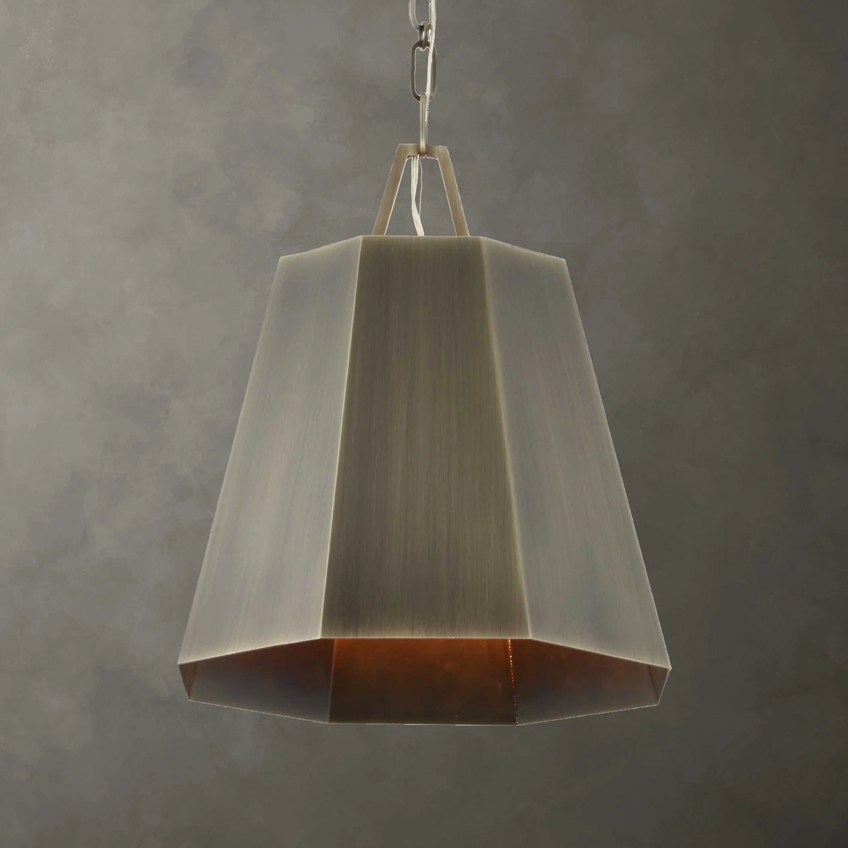 Hexagon Brass Pendant Light