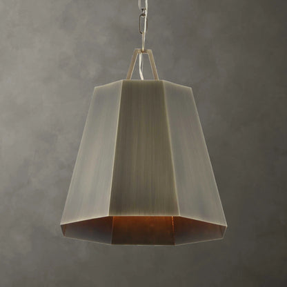 Hexagon Brass Pendant Light