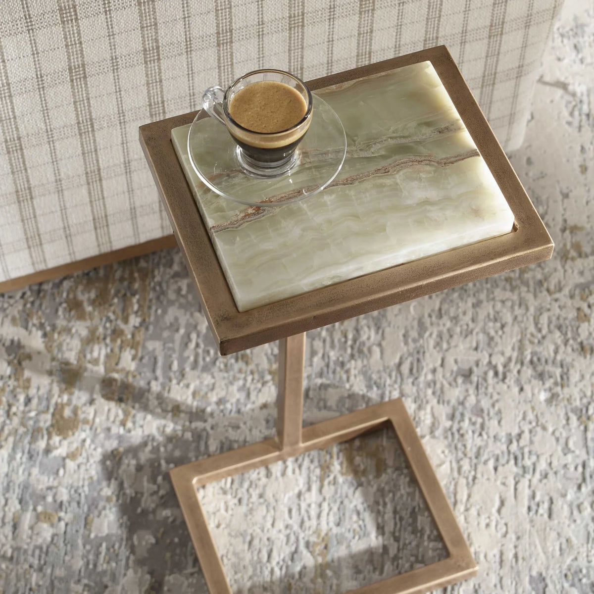 Jade Marble Drink Table