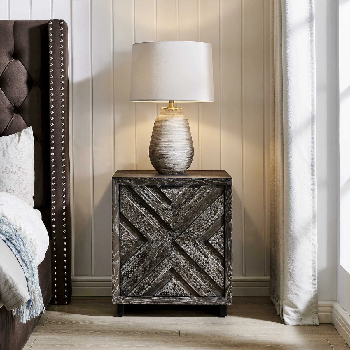 Dark Charcoal Oak Cabinet