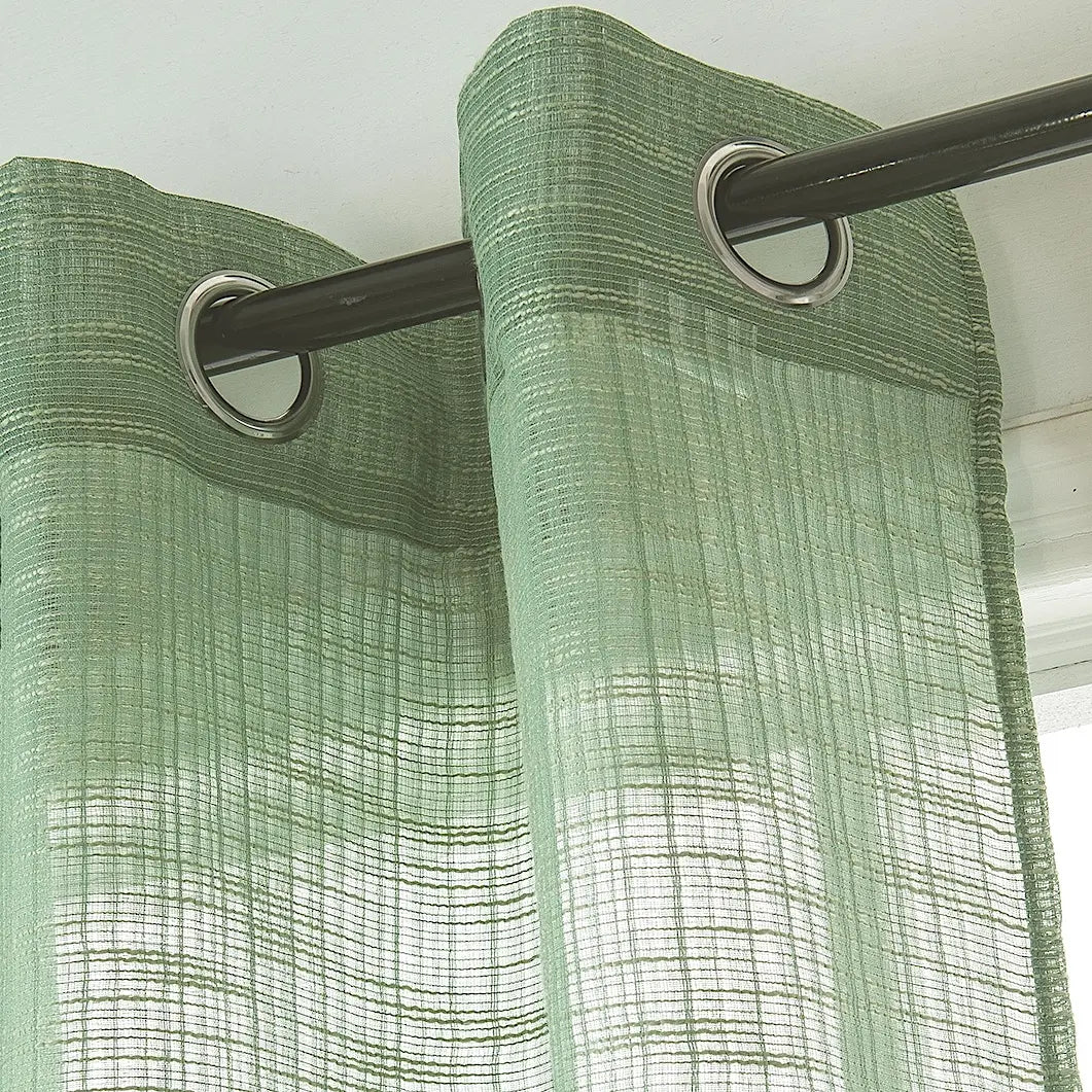 Curtain Club, 2-Piece Set 52X95 Inches, Solid Color Slub Yarn Fabric Curtain, Lightweight, Light Transmitting, Grommet Top Design, Premium Grade, Decorative, Suitable for Living Room, Bedroom, Study and Kitchen, L12, Curtains, Window Curtains