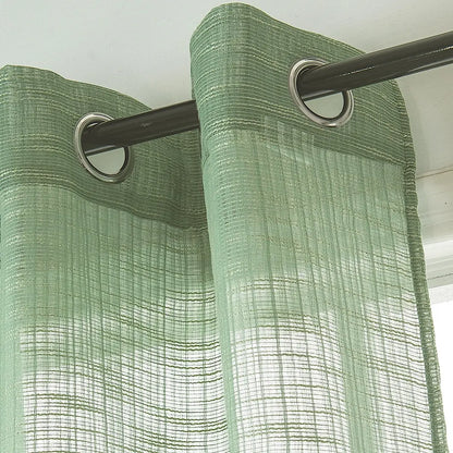 Curtain Club, 2-Piece Set 52X95 Inches, Solid Color Slub Yarn Fabric Curtain, Lightweight, Light Transmitting, Grommet Top Design, Premium Grade, Decorative, Suitable for Living Room, Bedroom, Study and Kitchen, L12, Curtains, Window Curtains