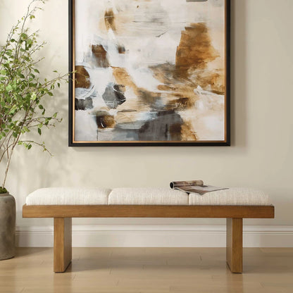 Boucle Upholstered Bench