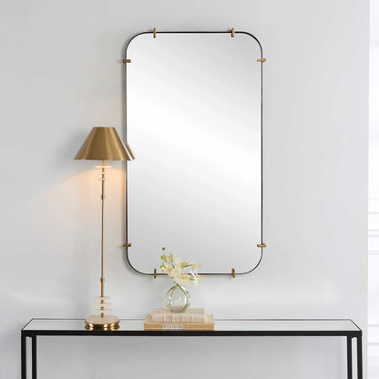 Industrial Iron Strap Mirror