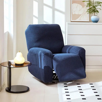 Solid Color Recliner Cover, 1 Set Simple Style Elastic Sofa Slipcover, Durable Universal Sofa Protector for Home Living Room Office Decor, Stretch Sofa Cover, Stretchable Sofa Cover