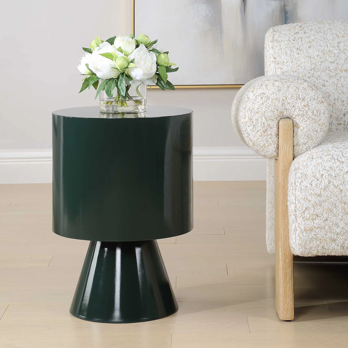 Dark Green Accent Table