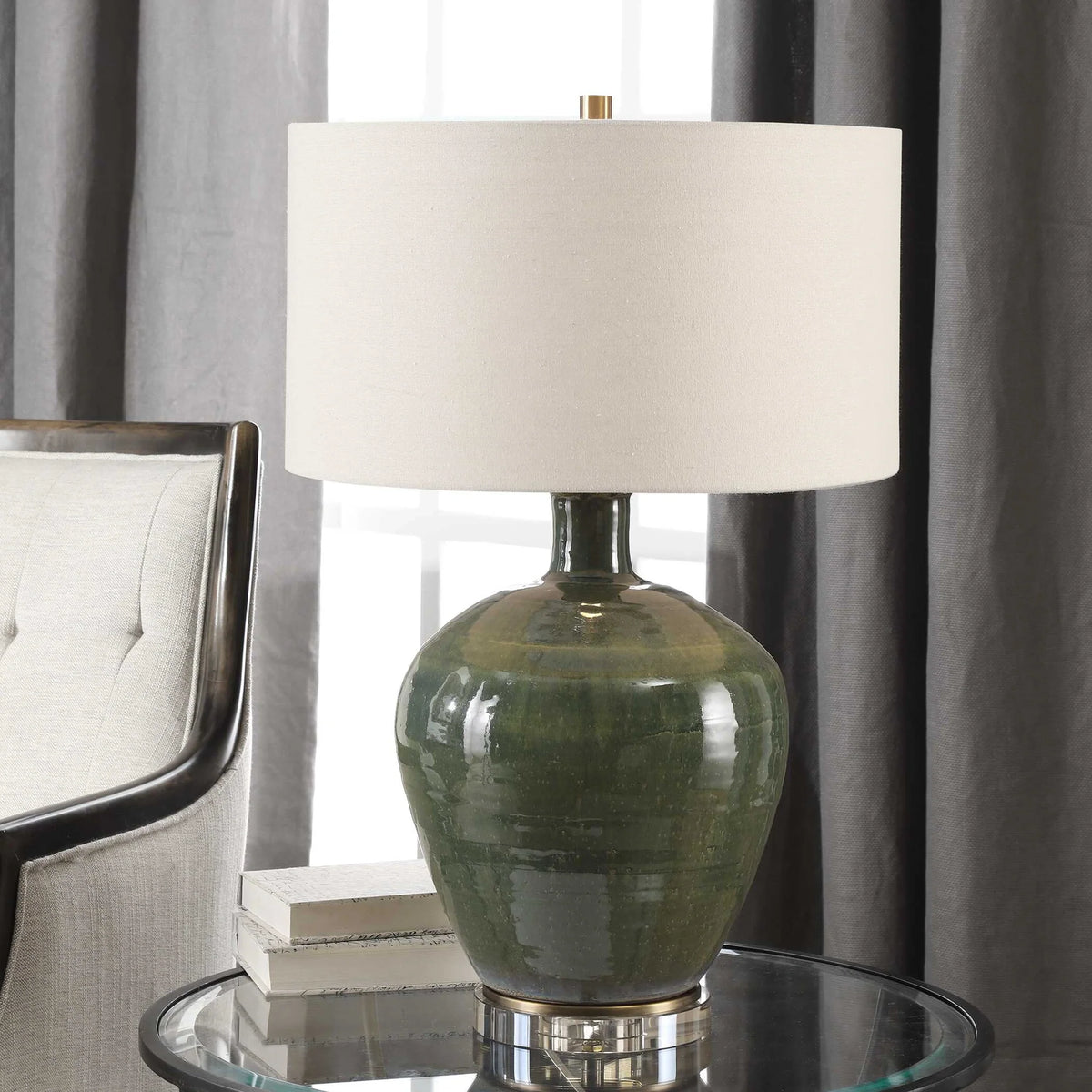 Emerald Ceramic Table Lamp