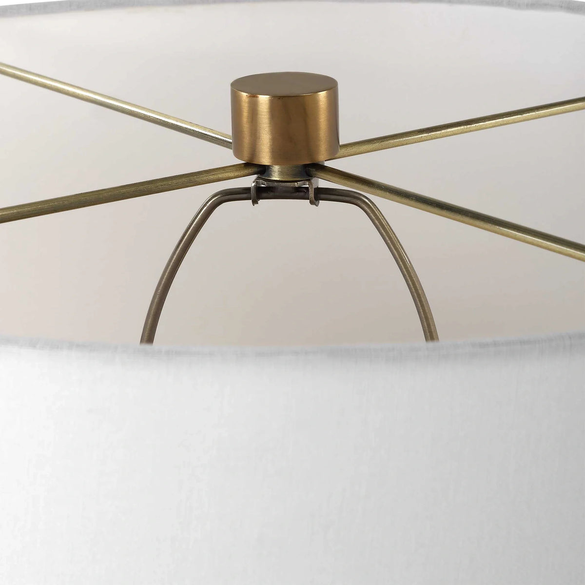 Aged Black Table Lamp