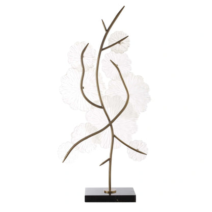 Glass Floral Table Sculpture