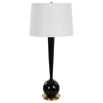 Polished Black Table Lamp