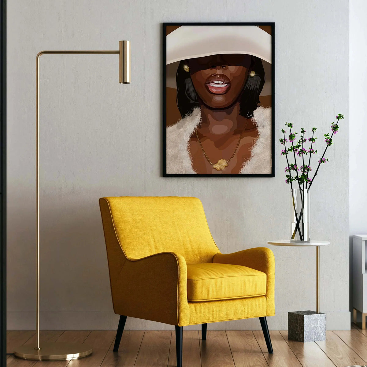 Smard Black Wall Art Print