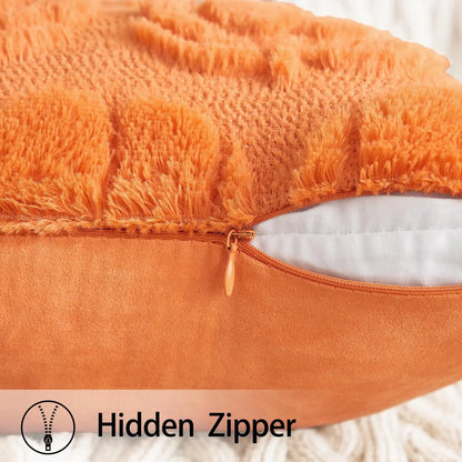 Set of 2 Fall Throw Pillow Covers 18X18 Pumpkin Design – Autumn Decor for Sofa, Couch & Porch
