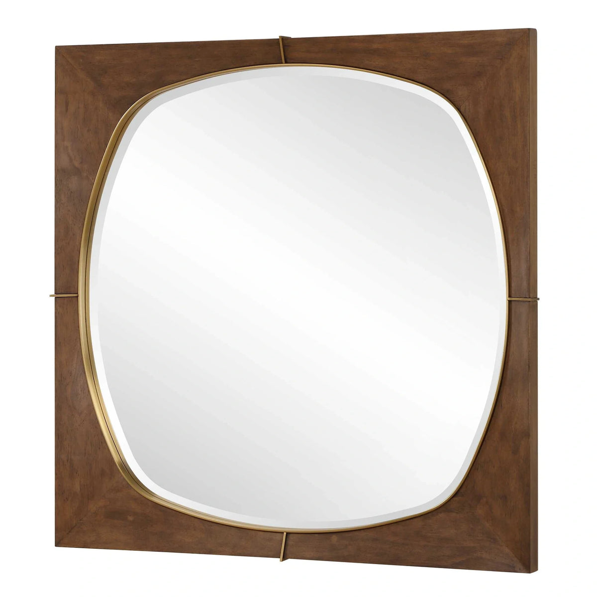 Square Walnut Wash Mirror