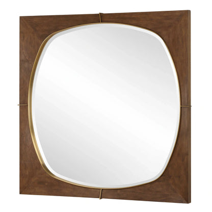 Square Walnut Wash Mirror