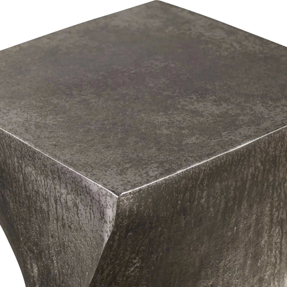 Twisted Hourglass Aluminum Accent Table