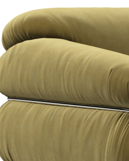 Sesann Three-Seater Sofa in Luxurious Olive Gold Velvet | Final Sale