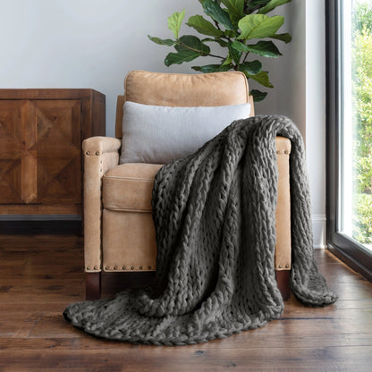 Chunky Knit Throw Blanket