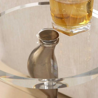 Sculptural Bronze Drink Table