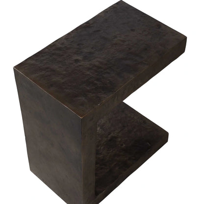 Hammered Bronze Outdoor Side Table