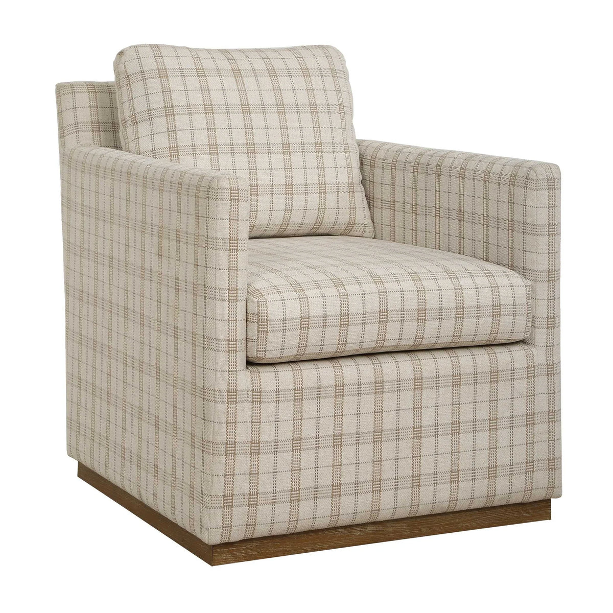 Casual Linen Swivel Chair