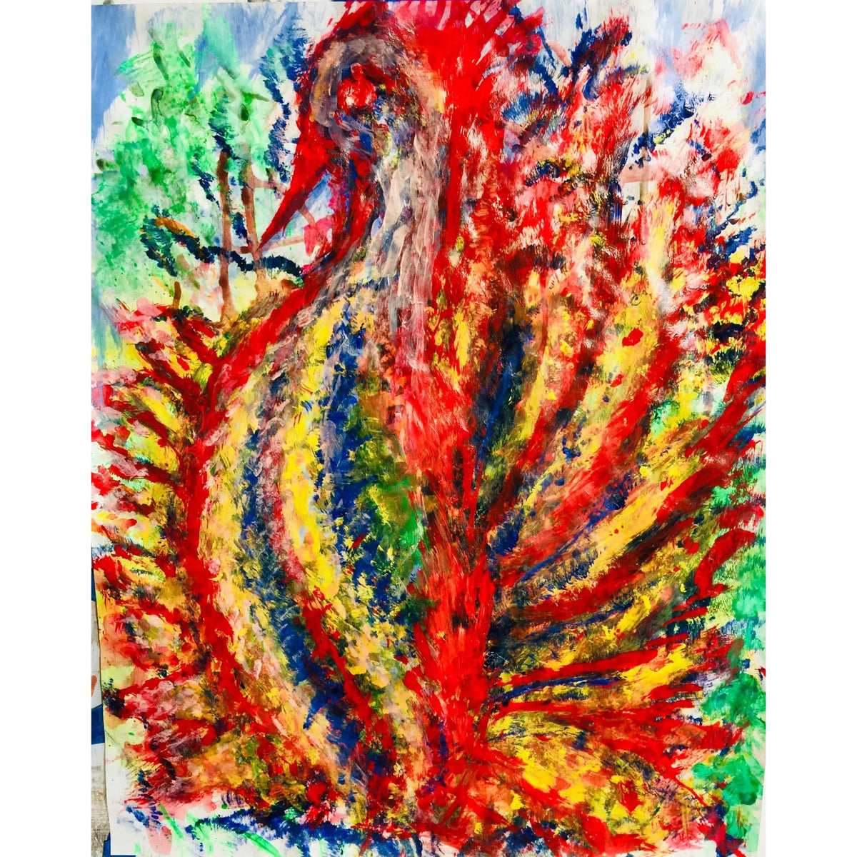 Peacock Panoply,Wall Art Canvas Modern Painting