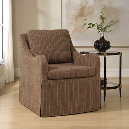 Pinstripe Swivel Chair