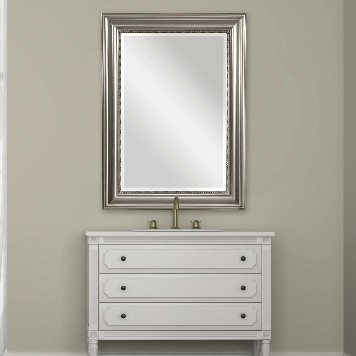 Silver Beaded Mirror