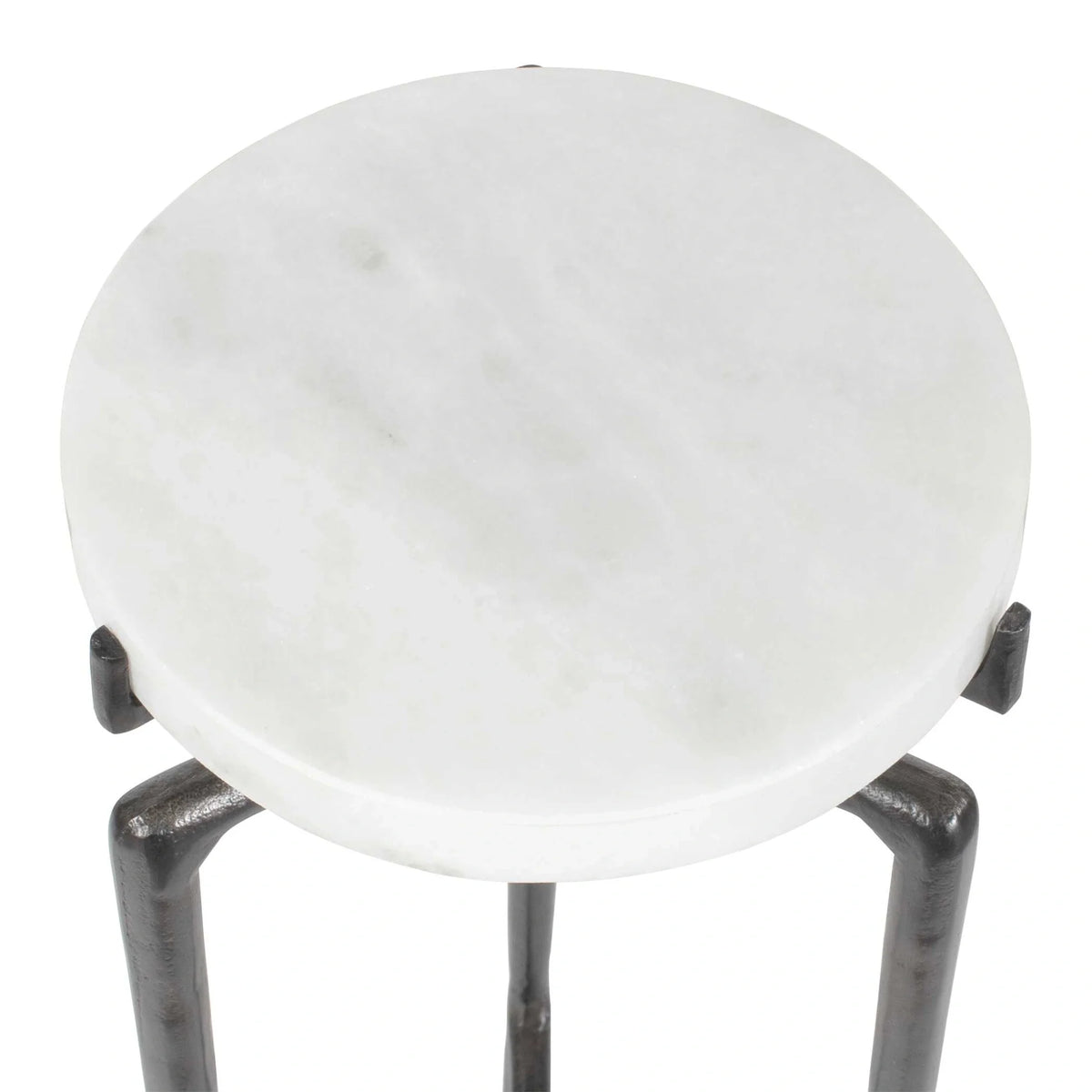 White Marble Slab Drink Table