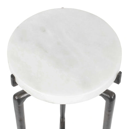 White Marble Slab Drink Table