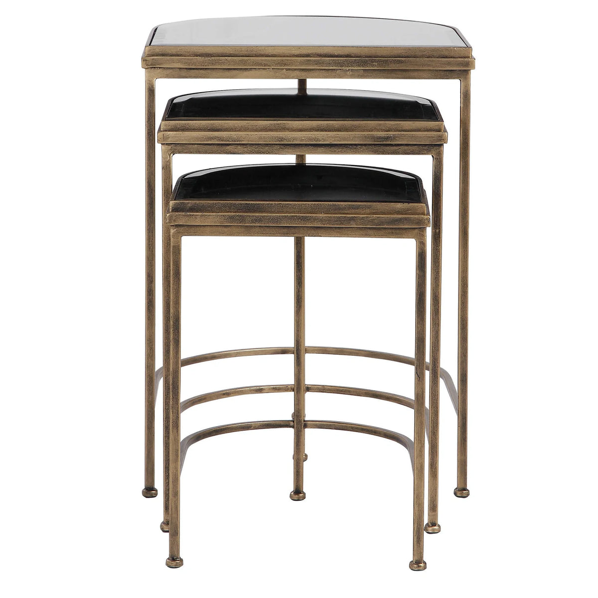 Mirrored Nesting Tables, Set of 3
