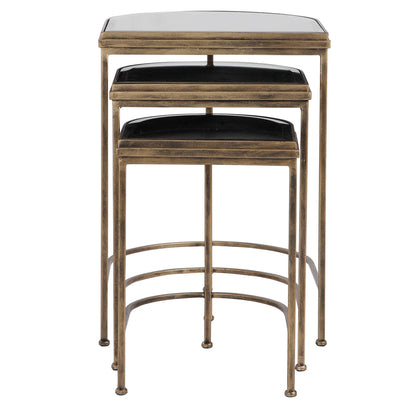 Mirrored Nesting Tables, Set of 3