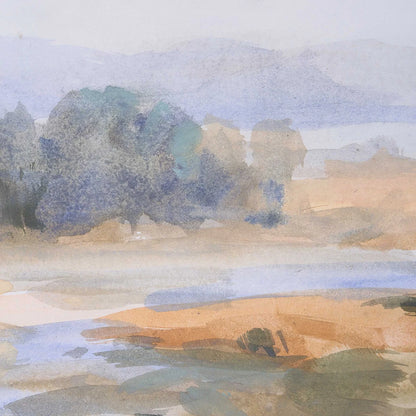 Framed River Landscape Print