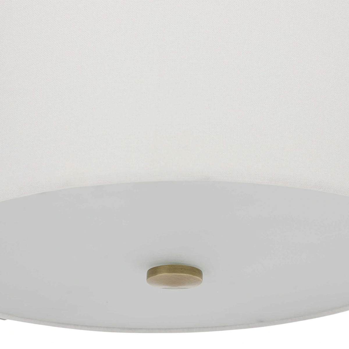 Brass 3 Light Semi Flush