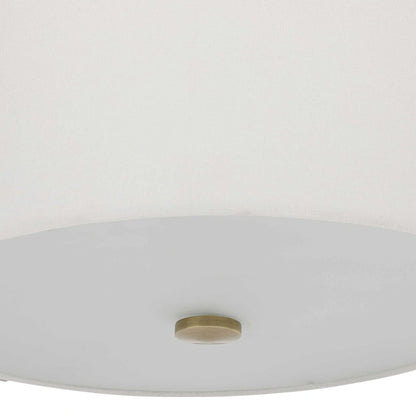Brass 3 Light Semi Flush