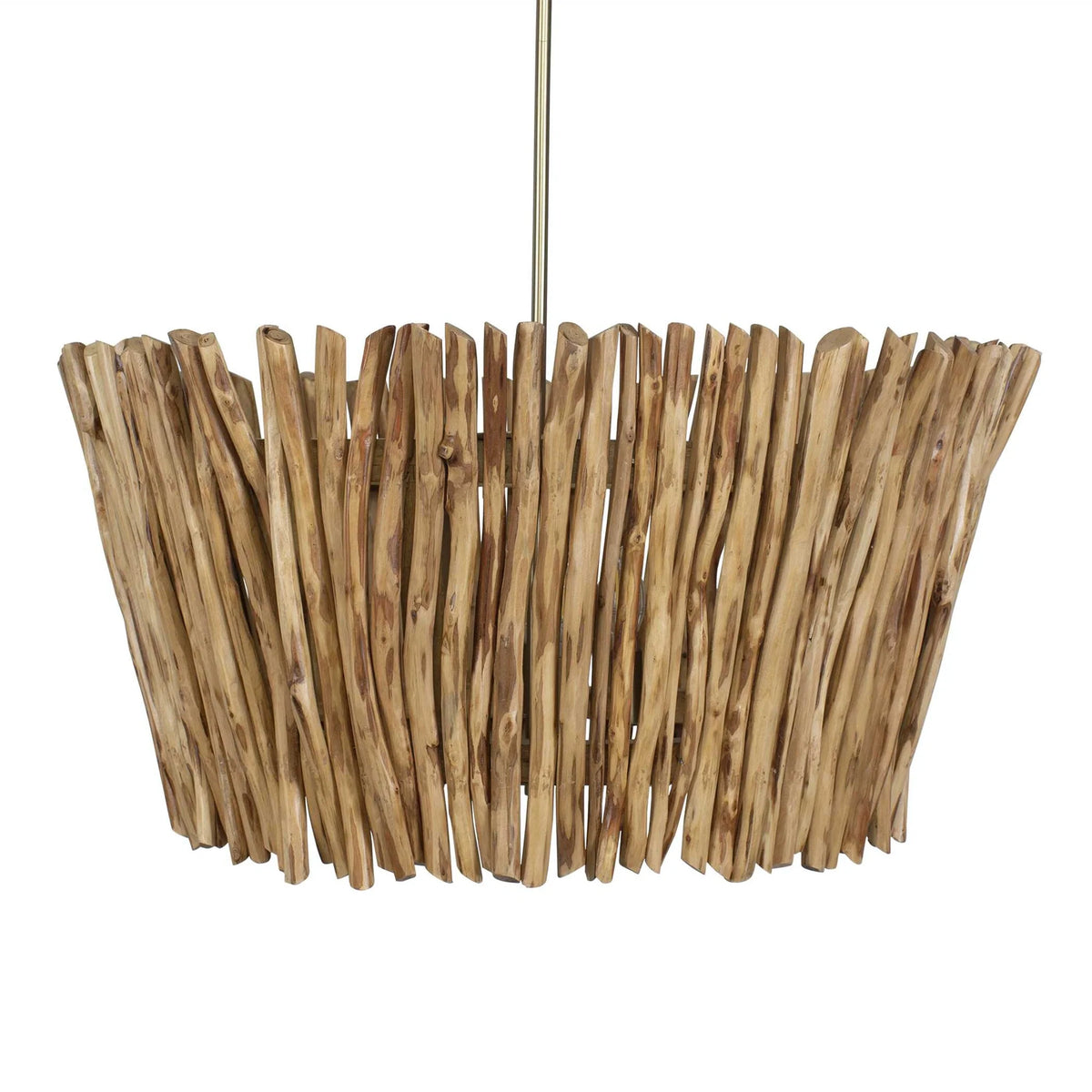 4-Light Wood Branch Chandelier