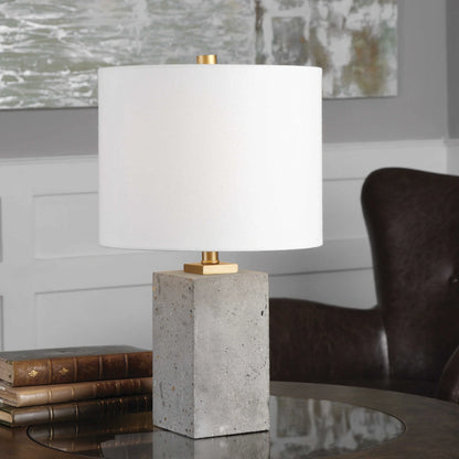 Concrete Block Table Lamp