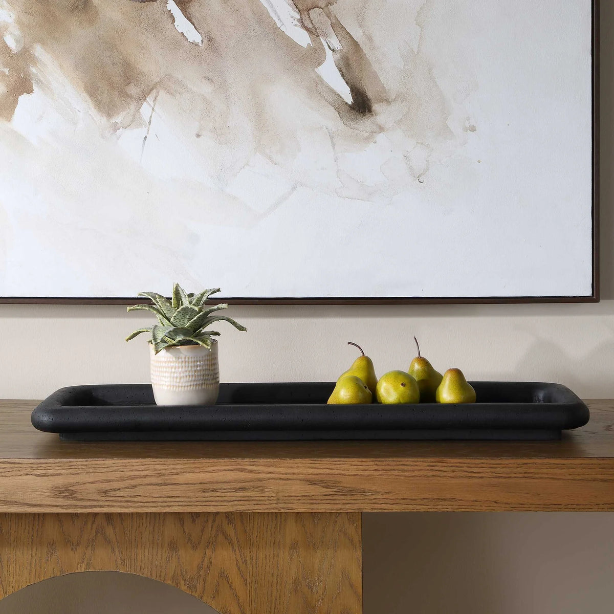 Indoor-Outdoor Black Tray