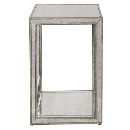Mirrored End Table
