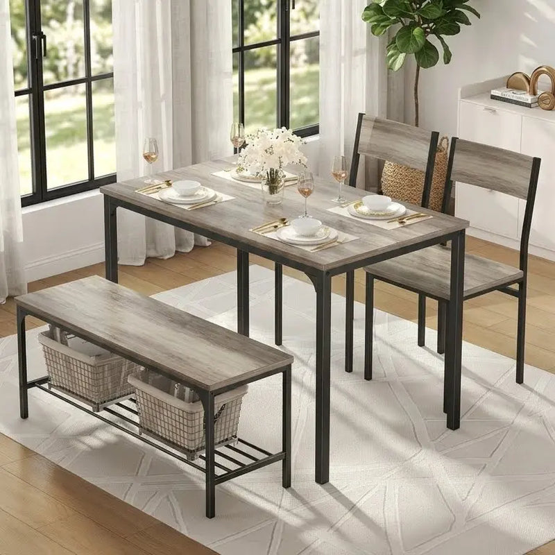 Space-Saving Dining Table Set for 4