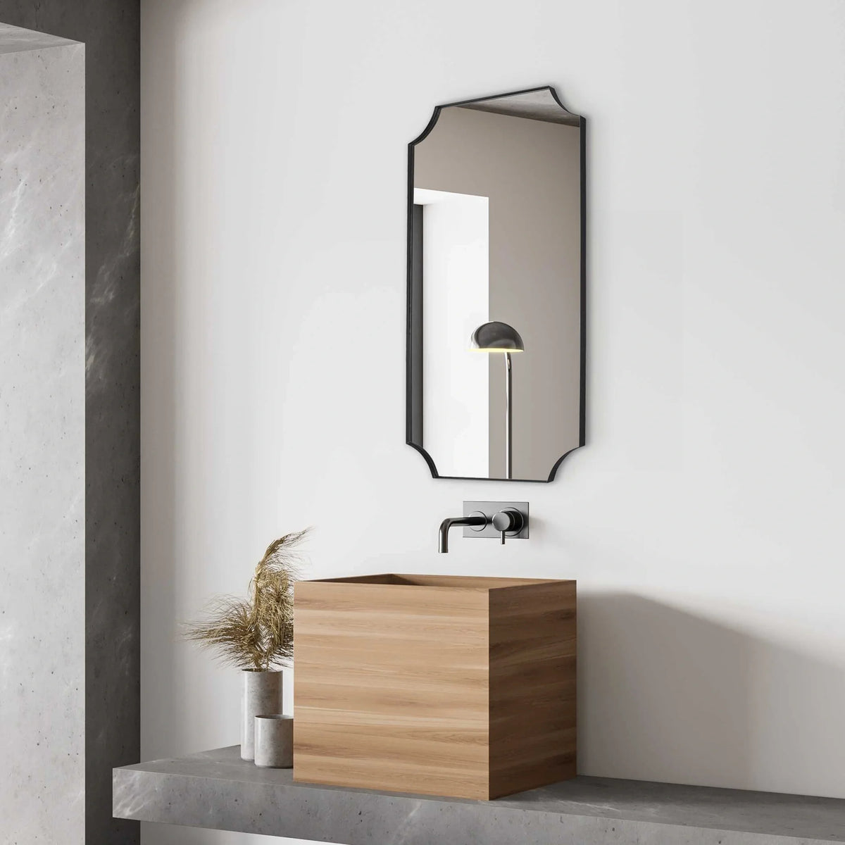 Scalloped Corner Mirror