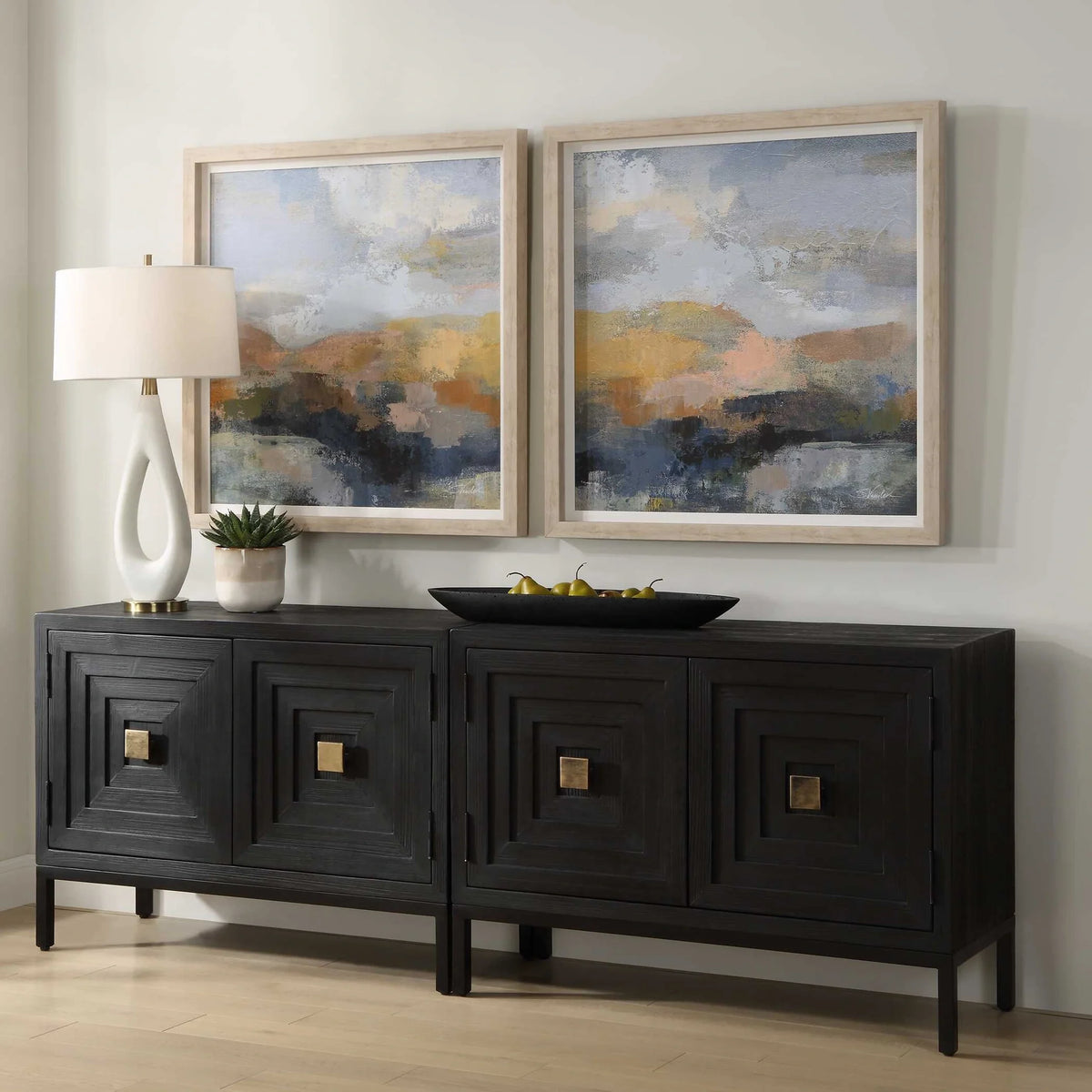 Mountain Ridge Framed Prints, Set of 2