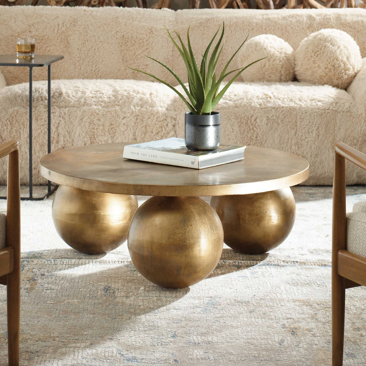 Antique Brass Coffee Table