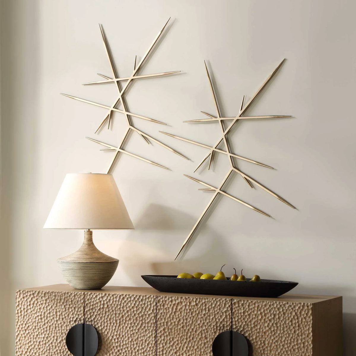 Silver Burst Wall Decor, Set of 2