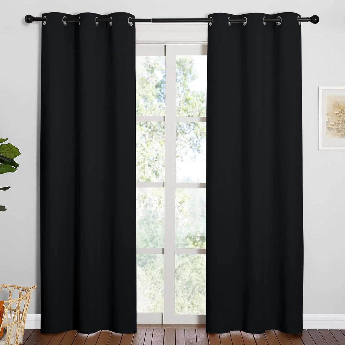 Room-Darkening Grommet Curtains | Thermal Insulated, Noise Reducing, Machine Washable | Wide Colour Range, Sizes 34" to 108"