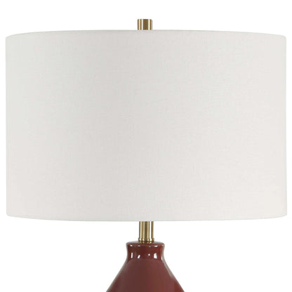 Burgundy Ceramic Table Lamp