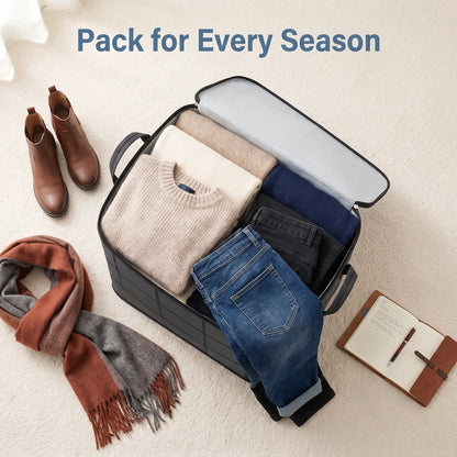 Zippered Fabric Organizer Bag - Spacious & Reliable Storage Solution for Bedding, Linens, and Apparel